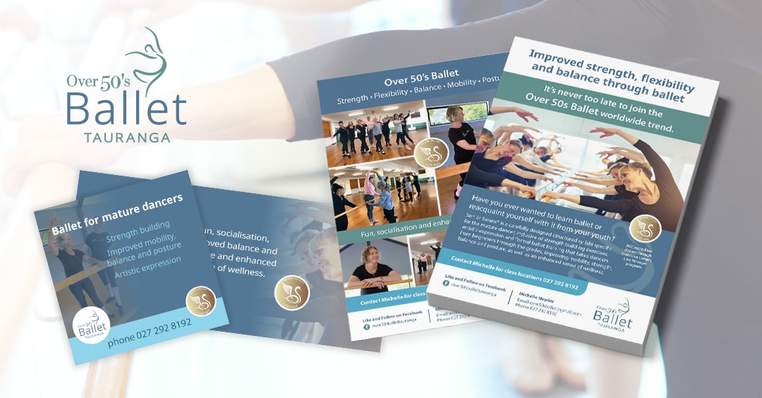 Over 50s Ballet Tauranga - New Logo and Brochure
